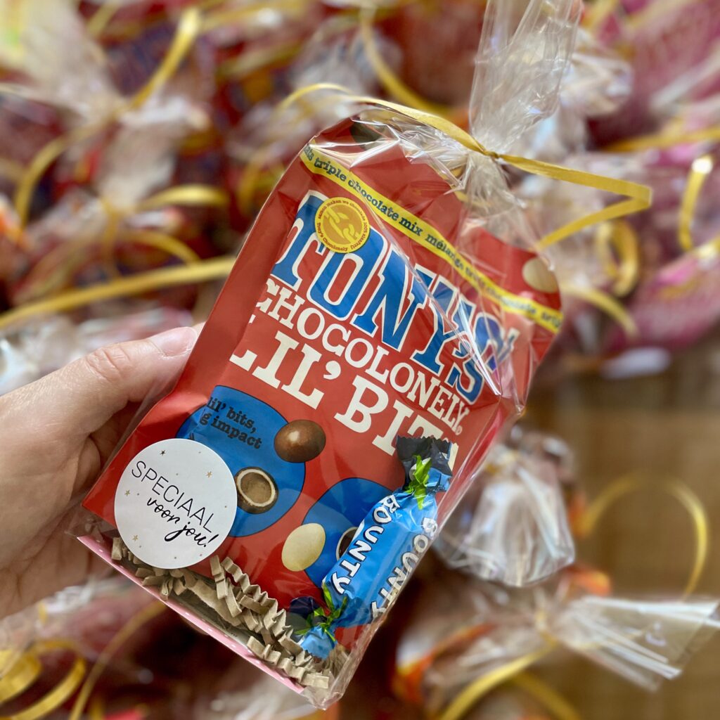 heerlijk Tony’s zakje met chocolade